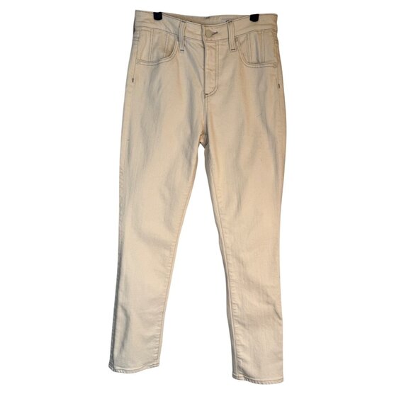 Adriano Goldschmied Size 27 Off White Skinny Jeans Comfort Stretch 5-Pocket - Picture 1 of 14
